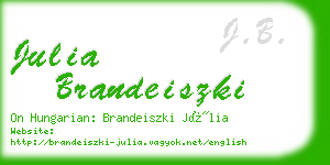 julia brandeiszki business card